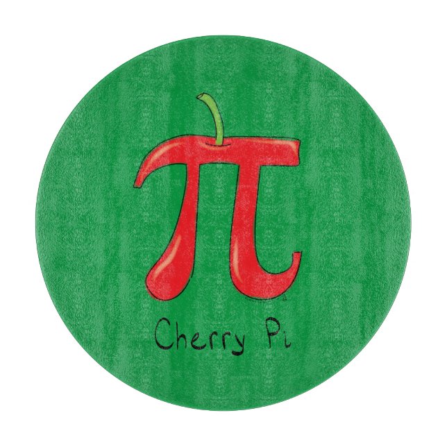 Funny Math Cherry Pi Symbol Schneidebrett (Vorderseite)