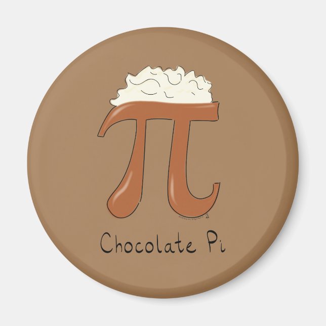 Funny Math Chocolate Pi Symbol Magnet (Vorne)