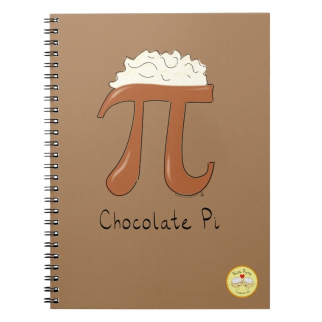 Funny Math Chocolate Pi Symbol Notizblock (Vorderseite)