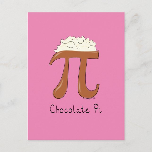 Funny Math Chocolate Pi Symbol Postkarte (Vorderseite)