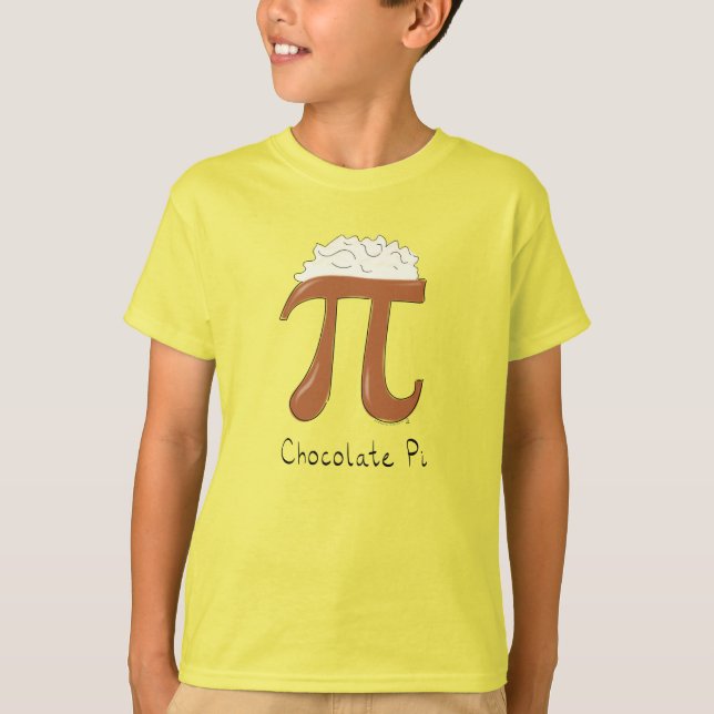 Funny Math Chocolate Pi Symbol T-Shirt (Vorderseite)