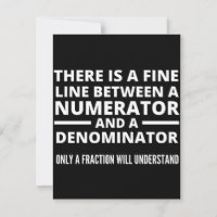 Funny Math FINE LINE NUMERATOR DENOMINATOR