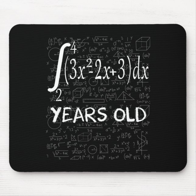 Funny Math Geek 50 Years Old 50th Birthday Integra Mousepad (Vorne)
