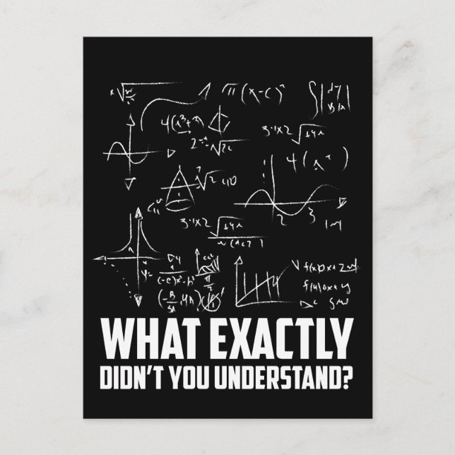 Funny Math Geek Physik Science Joke Postkarte (Vorderseite)