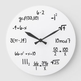 Funny Math Genius Geek Große Wanduhr