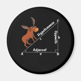 Funny Math Hypotemoose Geometry Else Joke Pun Magnet