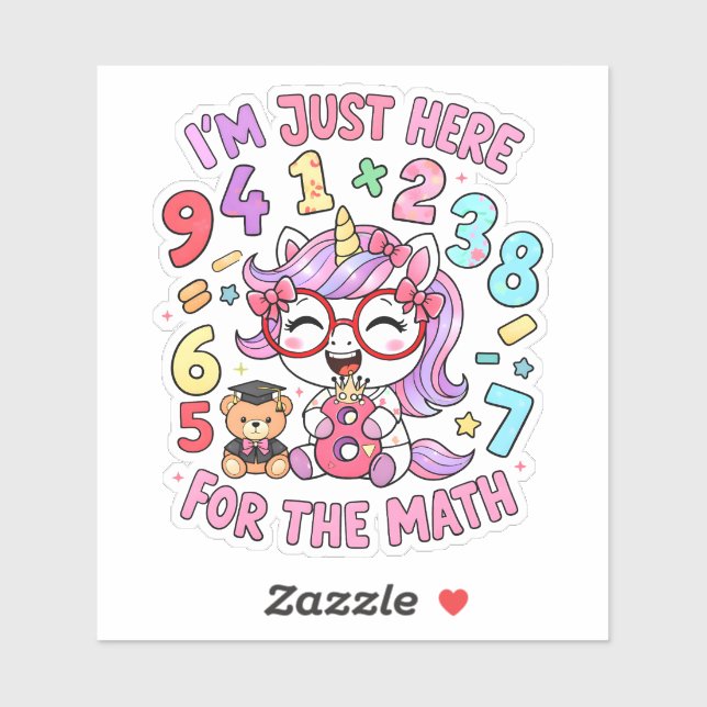 Funny Math Joke Numbers Sticker for Kids (Blatt)