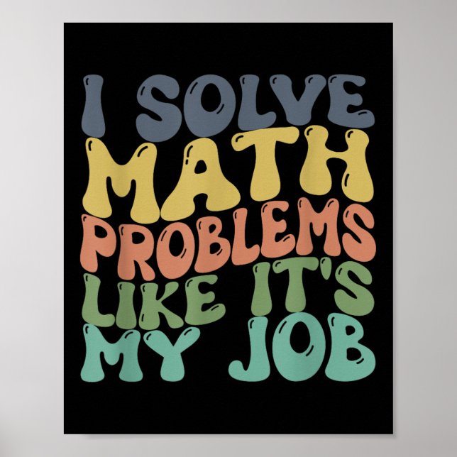 Funny Math Lehrer Joke Männer Frauen Spaß Beste Ma Poster (Vorne)