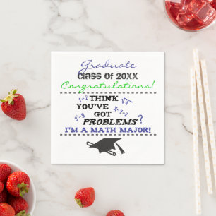 Funny Math Major Abschluss Custom Paper Napkins Serviette