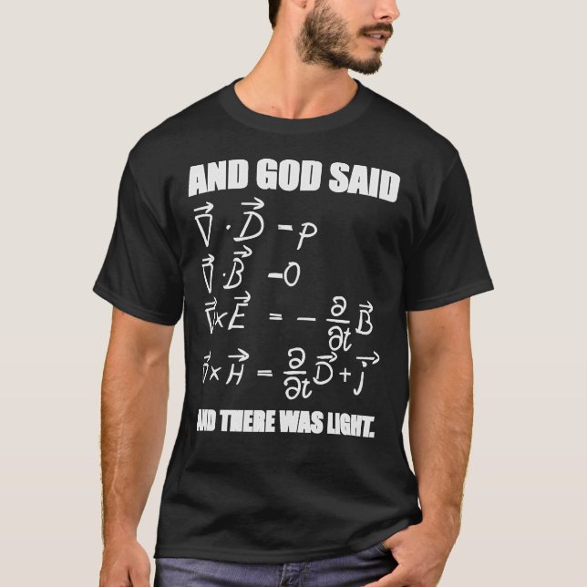 Funny Math Maxwell Gleichungen T-Shirt (Vorderseite)
