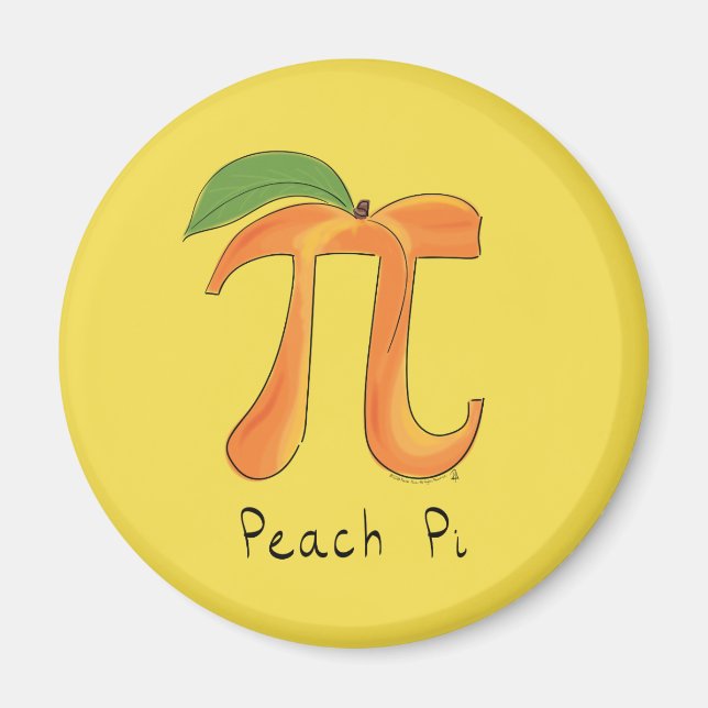 Funny Math Peach Pi Symbol Magnet (Vorne)