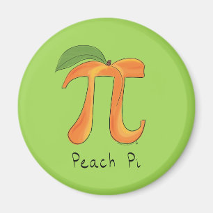 Funny Math Peach Pi Symbol Magnet