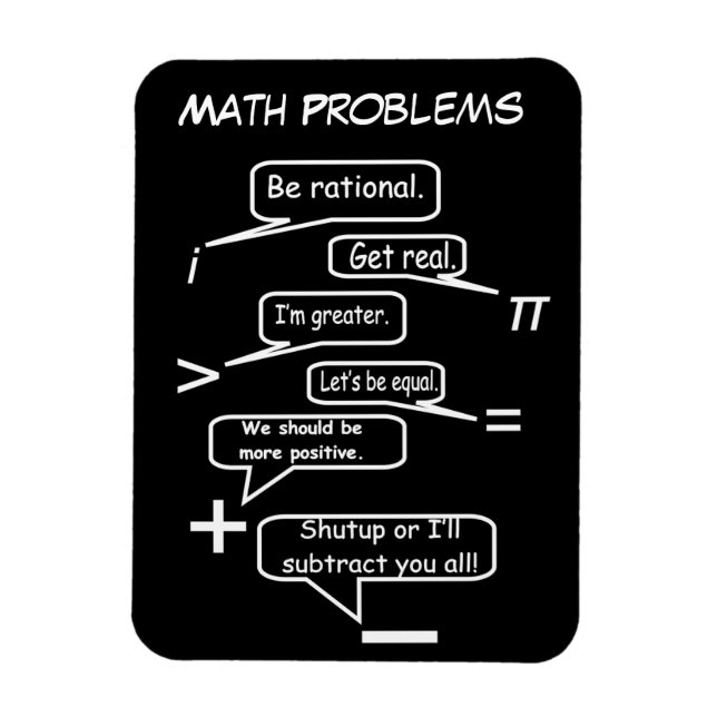 Funny Math Problems Magnet (Vertikal)