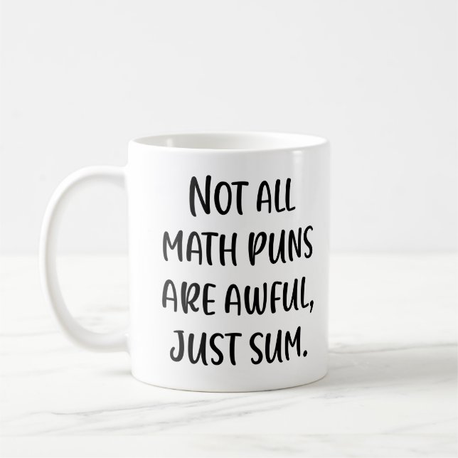 Funny Math Pun Joke Sprichwort in Moderner Handsch Kaffeetasse (Links)