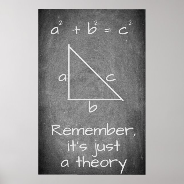 Funny Math Pythagorean Theorem Geometry Poster (Vorne)