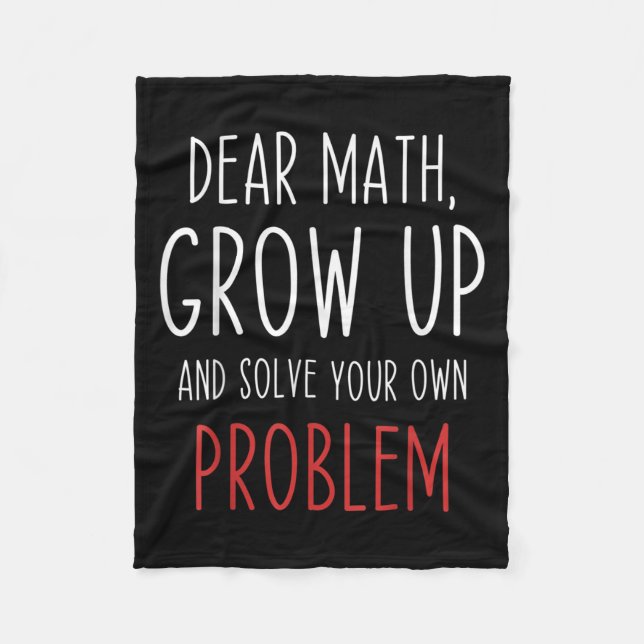 Funny Math Quote Dear Math Teacher Student Meme Fo Fleecedecke (Vorderseite)