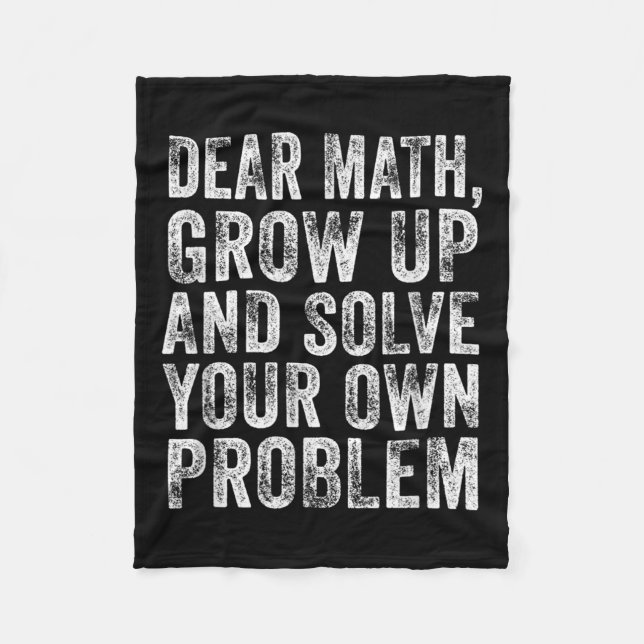 Funny Math Quote Dear Math Teacher Student Meme Vi Fleecedecke (Vorderseite)