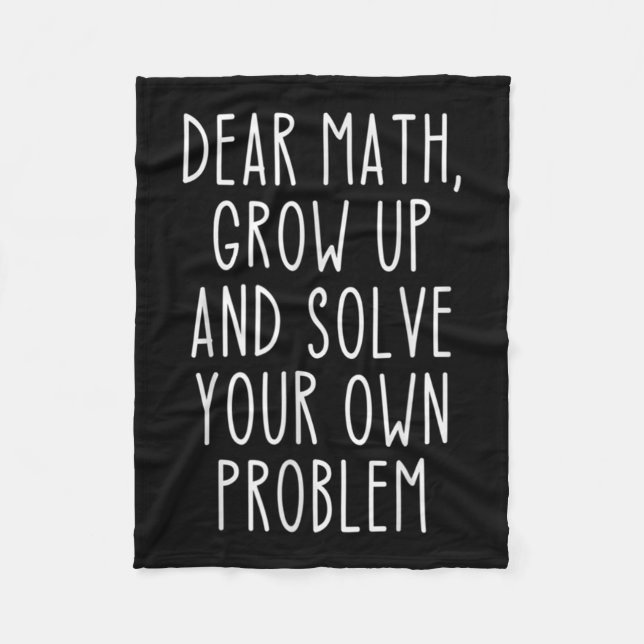 Funny Math Quote For Girls Boys Teens Men Women De Fleecedecke (Vorderseite)