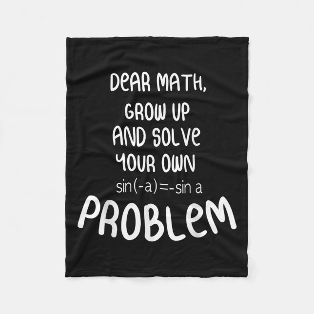 Funny Math Quote For Girls Boys Teens Men Women De Fleecedecke (Vorderseite)