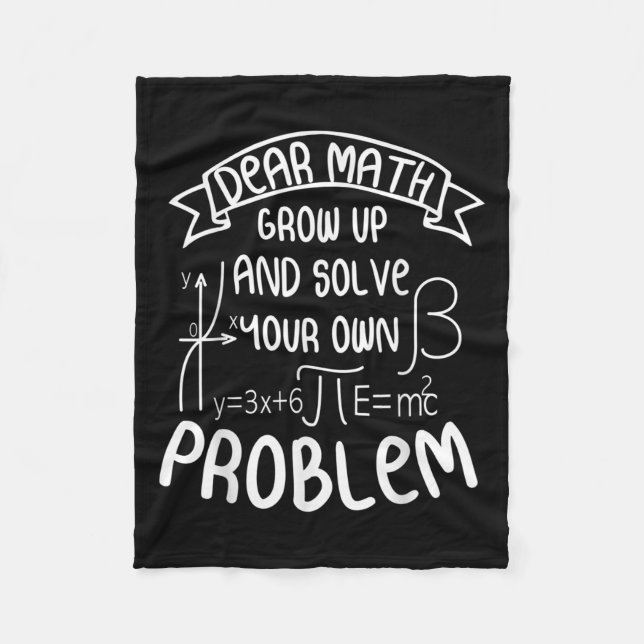 Funny Math Quote For Girls Boys Teens Men Women De Fleecedecke (Vorderseite)
