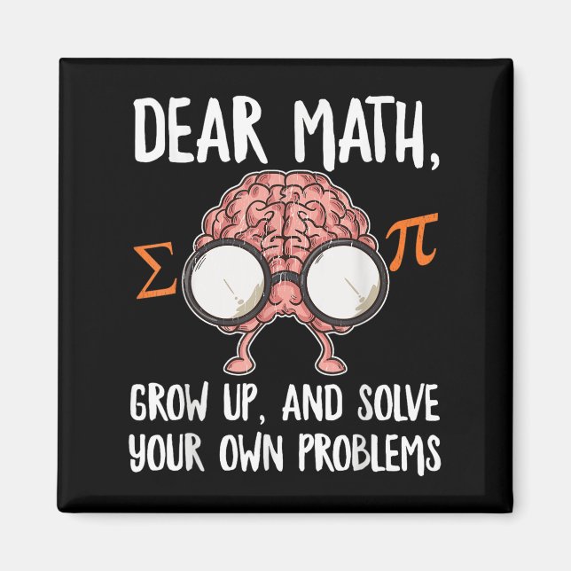 Funny Math Quote For Girls Boys Teens Men Women De Magnet (Vorne)