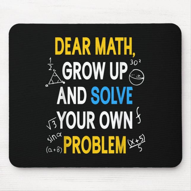 Funny Math Quote For Girls Boys Teens Men Women De Mousepad (Vorne)
