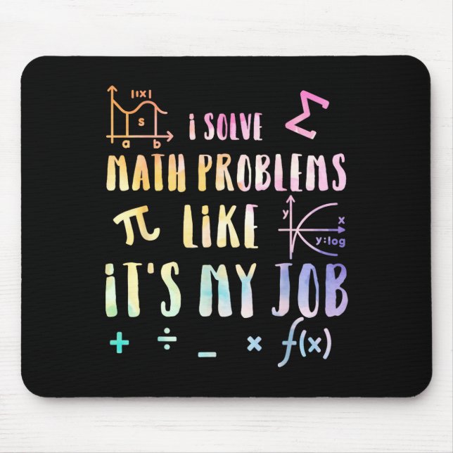 Funny Math Quote For Teacher Student Stem Geek Gif Mousepad (Vorne)