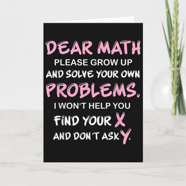 Funny Math Quote  Karte (Vorderseite)