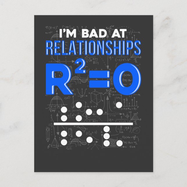 Funny Math Relationship Pun Mathe Doacher Student Postkarte (Vorderseite)