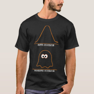 Funny Math Statistics STEM Ghost Halloween Teach T-Shirt