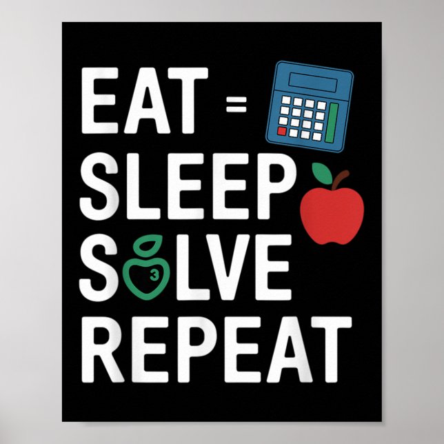 Funny Math Teacher Algebra Cl Back To School  Poster (Vorne)