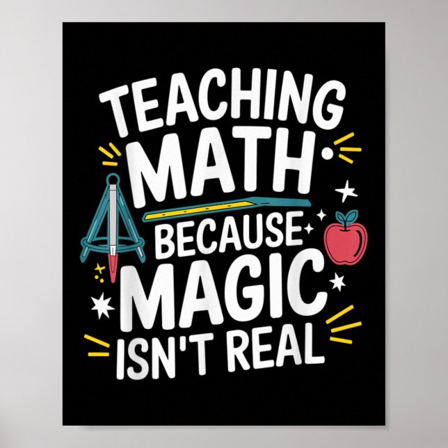 Funny Math Teacher Algebra Lover Back To School  Poster (Vorne)