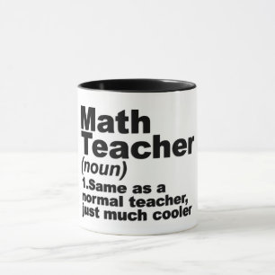 Funny Math Teacher Definition Tasse