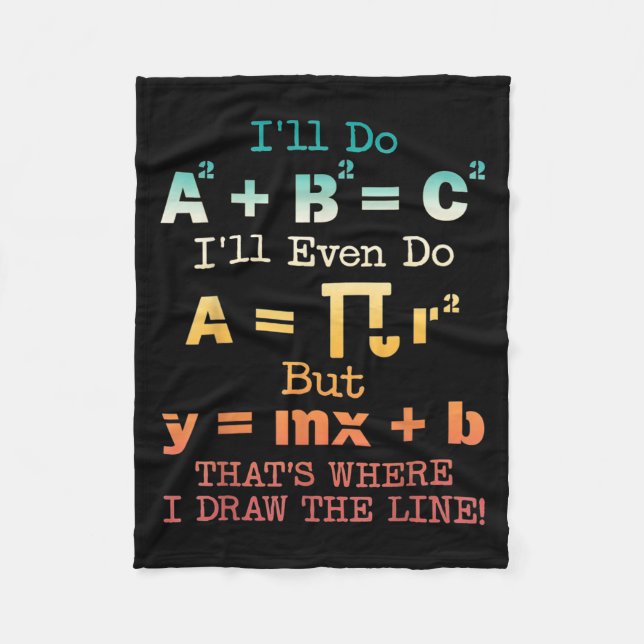 Funny Math Teacher Joke Funny Beste Math Quotes Fleecedecke (Vorderseite)