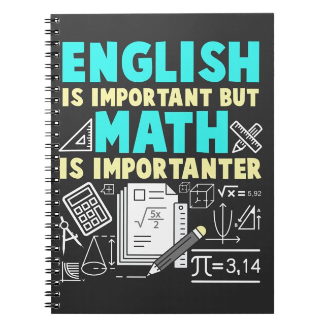 Funny Math Teacher Joke Math Geek School Notizblock (Vorderseite)