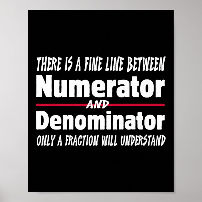 Funny Math Teacher Joke Men Women Fun Student Quot Poster (Vorne)