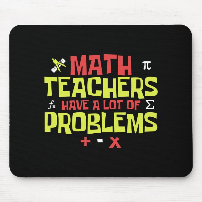 Funny Math Teacher | Math Joke | INDIVIDUELLE NAME Mousepad (Vorne)