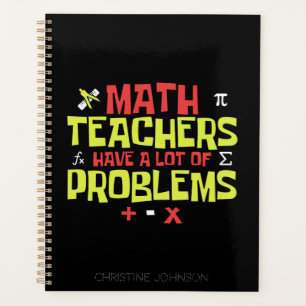 Funny Math Teacher Math Joke INDIVIDUELLE NAME Planer