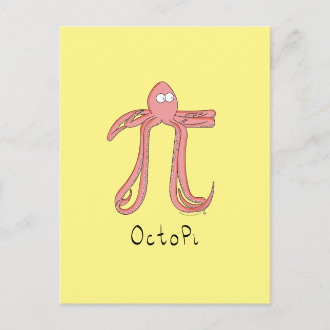 Funny Math Teacher Octopus Postkarte (Vorderseite)