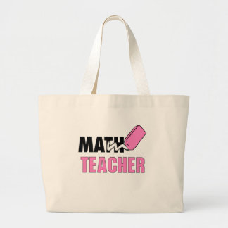 Funny Math Teacher Pink Eraser Jumbo Stoffbeutel