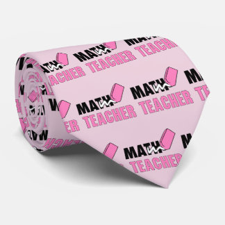 Funny Math Teacher Pink Eraser Krawatte