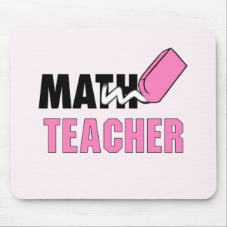 Funny Math Teacher Pink Eraser Mousepad