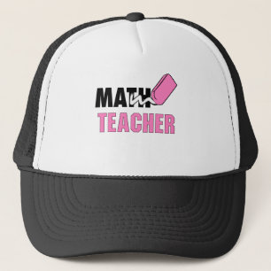Funny Math Teacher Pink Eraser Truckerkappe