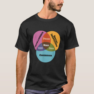 Funny Math Venn Diagramm Meme Nerd Geek Dweeb Depp T-Shirt