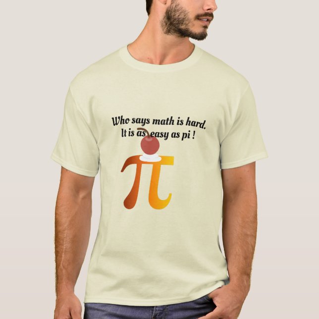 Funny Mathe Algebra Wiz, Pie Pun so einfach wie Pi T-Shirt (Vorderseite)