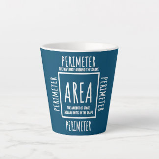 Funny Mathe Area und Perimeter Mathematics Teacher Milchtasse