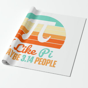 Funny Mathe Lehrer März 14. Pi Day Merch I like Geschenkpapier