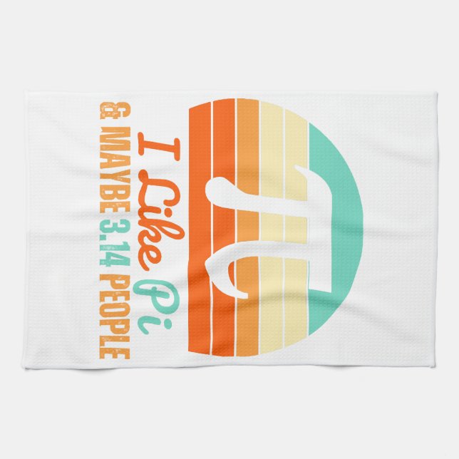 Funny Mathe Lehrer März 14. Pi Day Merch I like Geschirrtuch (Horizontal)