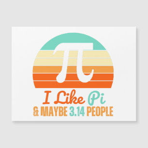 Funny Mathe Lehrer März 14. Pi Day Merch I like Magnetkarte