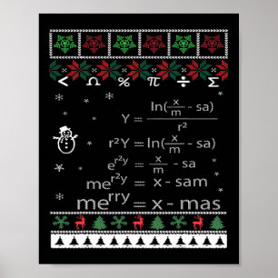Funny Mathe Lehrer Weihnachten frohe Weihnachten W Poster